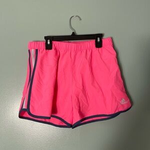 Adidas Pink Athletic Shorts with Elastic Waistband